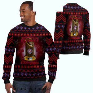 Washington Nationals World Series Champions Ugly Christmas Sweater