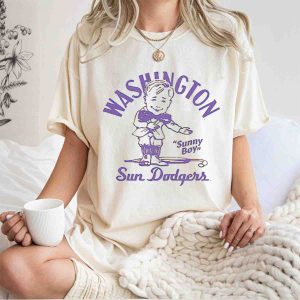 Vintage Washington Sunny Boy Sun Dodgers T-Shirt For Casual Style