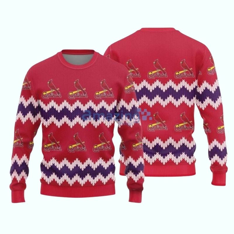 Wavy Zigzag St Louis Cardinals Ugly Sweater