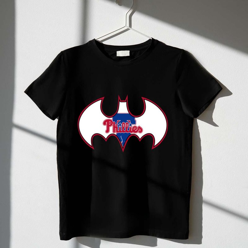 Philadelphia Phillies Batman Mashup T-Shirt - Stylish Fan Gear for All