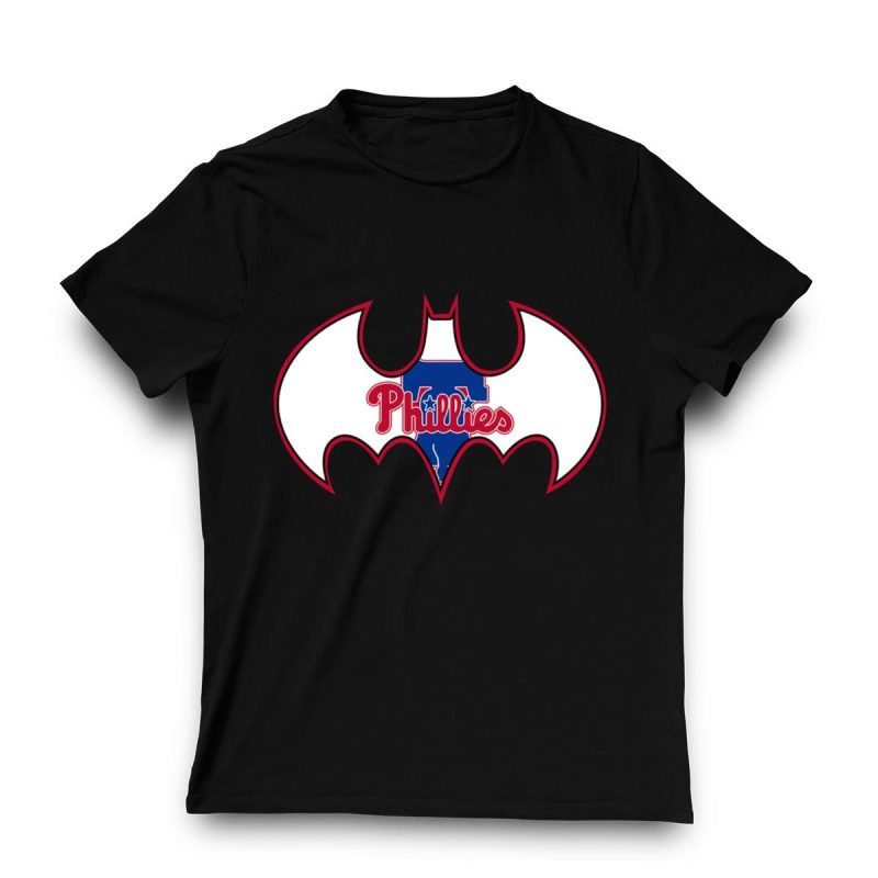 Philadelphia Phillies Batman Mashup T-Shirt - Stylish Fan Gear for All - Image 3