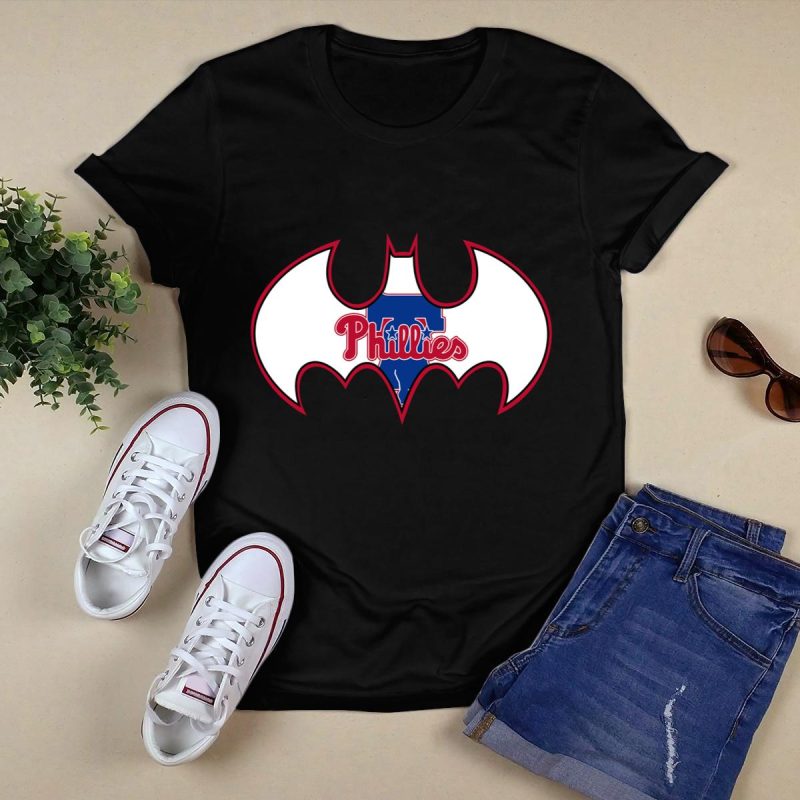 Philadelphia Phillies Batman Mashup T-Shirt - Stylish Fan Gear for All - Image 5