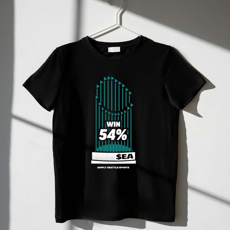 Win 54 Percent Seattle Mariners Simply Seattle Sports T Shirt t shirt 1 1