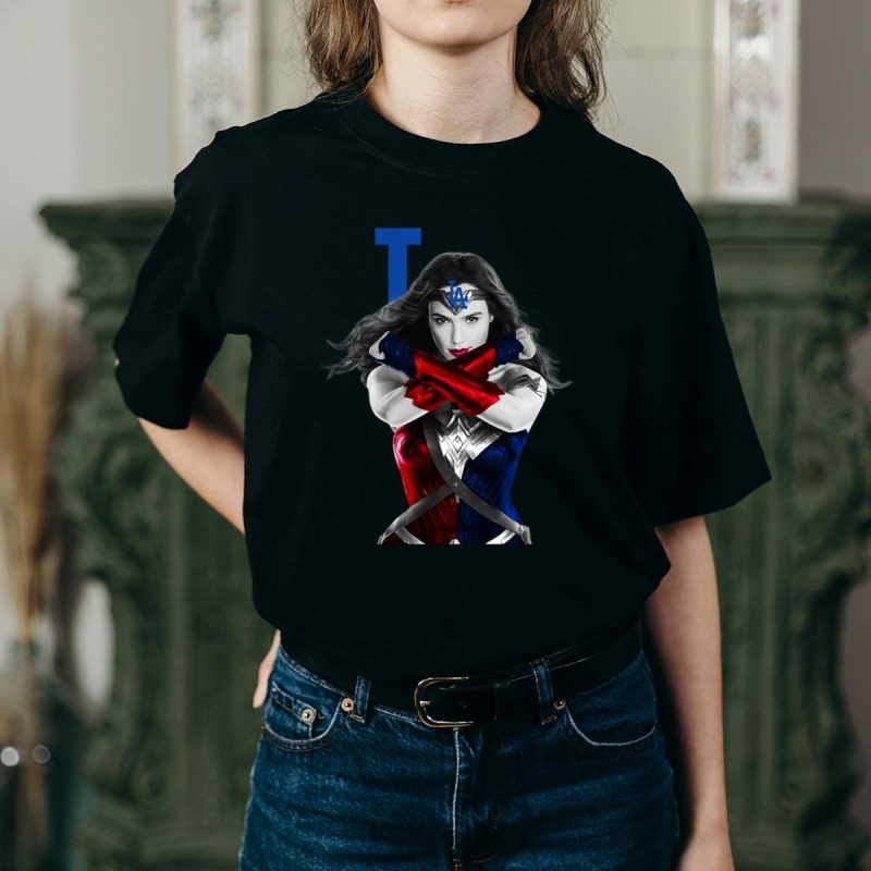 Wonder Woman Los Angeles Dodgers Graphic T-Shirt for Super Fans - Image 2