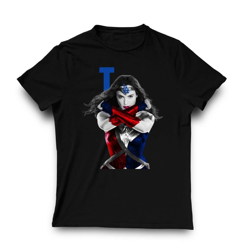 Wonder Woman Los Angeles Dodgers Graphic T-Shirt for Super Fans - Image 3