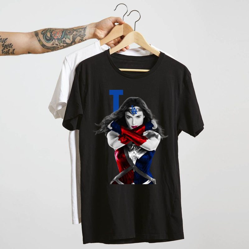 Wonder Woman Los Angeles Dodgers Graphic T-Shirt for Super Fans - Image 4