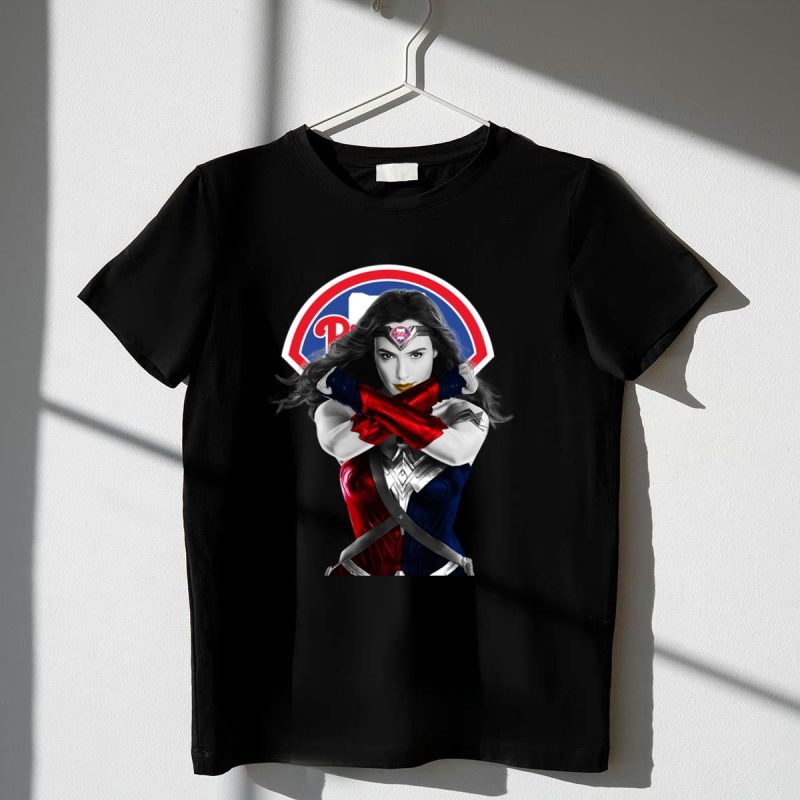 Wonder Woman Philadelphia Phillies Graphic Tee for Super Fans