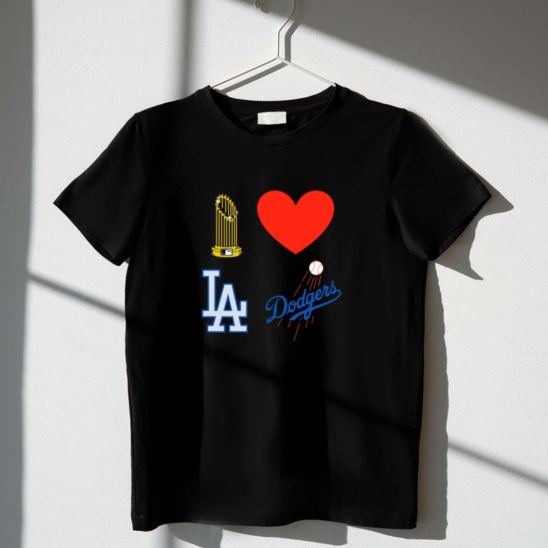 World Series Champions LA Dodgers Baseball Love Trophy T Shirt.jpeg t shirt 1 1
