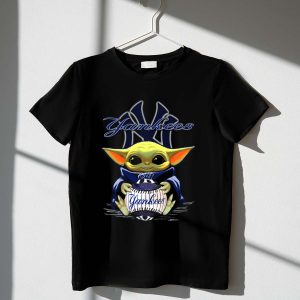 New York Yankees Baby Yoda Graphic T-Shirt For Kids