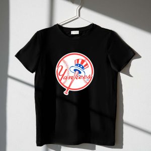 Patriotic Yankees Baseball Logo T-Shirt For Fans