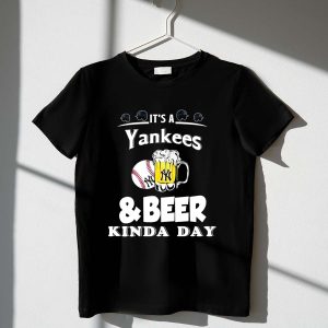 Yankees Baseball & Beer Fans Perfect Day T-Shirt For Sports Lovers