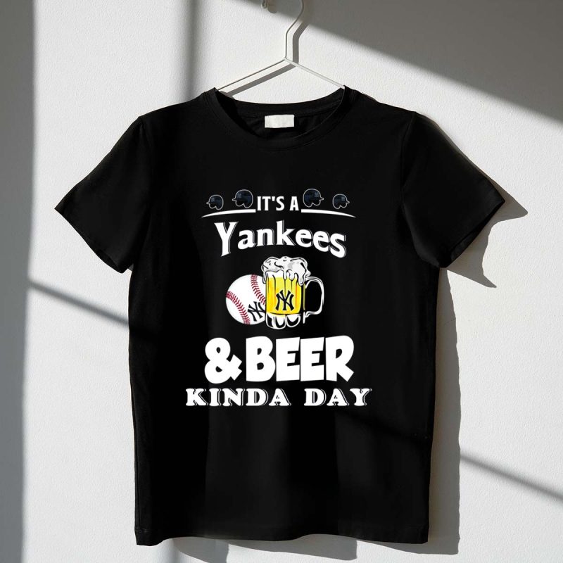Yankees Baseball and Beer Fans Perfect Day T Shirt t shirt 1 1