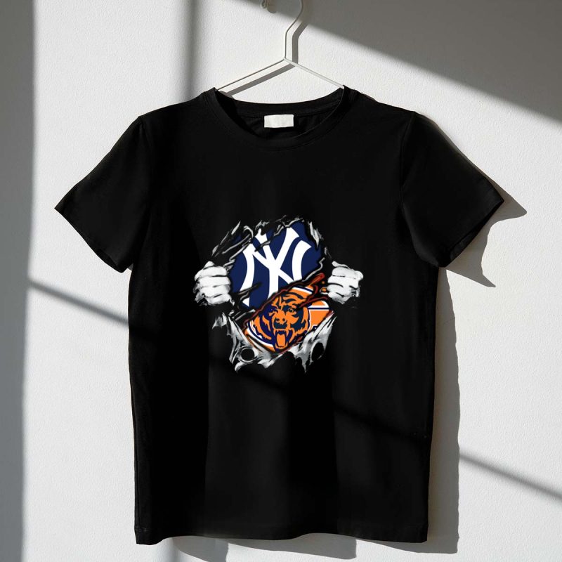 Yankees Bears Logo Fusion T Shirt t shirt 1 1