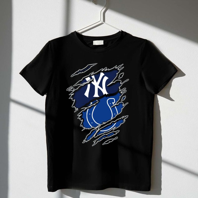 Yankees Colts Torn T Shirt t shirt 1 1