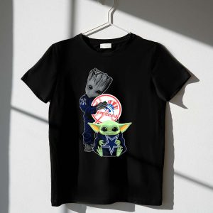 Baby Groot & Baby Yoda Star Wars Crossover T-Shirt - Yankees Cowboys Fans