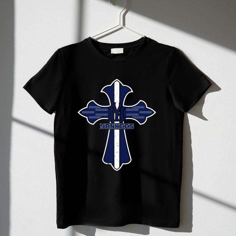 Yankees Cross Jesus Faith New York Fans T Shirt t shirt 1 1