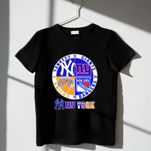 New York Sports Teams T-Shirt: Yankees, Giants, Rangers, Knicks Design