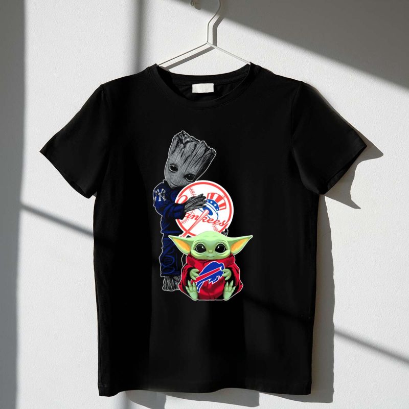 Yankees Groot Bills Baby Yoda T Shirt t shirt 1 1