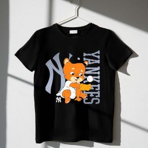 Yankees Infant Mascot Bear With Baseball & Ny Logo T-Shirt