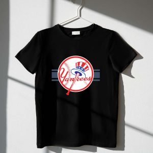 Patriotic Yankees Baseball Emblem T-Shirt For Fans