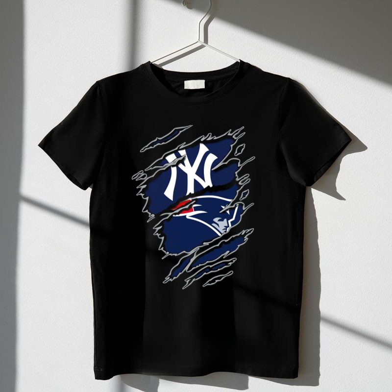 Yankees Patriots Logo Mashup T Shirt t shirt 1 1