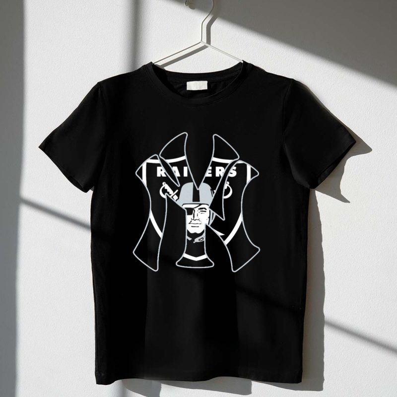 Yankees Raiders Logo Mashup T Shirt t shirt 1 1