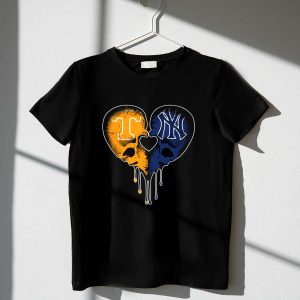 Yankees Tennessee Skull Heart Fusion Graphic T-Shirt For Fans