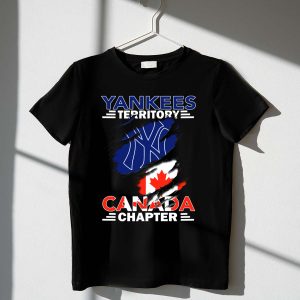 Yankees Territory Canada Chapter T-Shirt With Yankees Logo And Canadian Flag