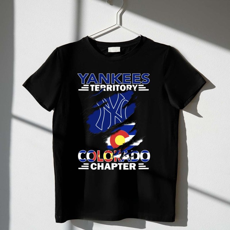 Yankees Territory Colorado Chapter New York Yankees Colorado Flag T Shirt t shirt 1 1