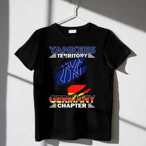Yankees Territory Germany Chapter Flag Ripped Ny T-Shirt For Fans