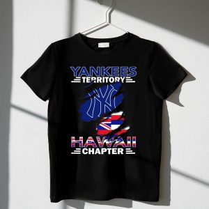Yankees Territory Hawaii Chapter T-Shirt With Ny Logo & State Flag Design