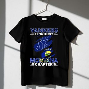 Montana Yankees Territory Ny Emblem State Seal T-Shirt For Fans