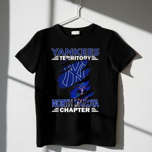 Yankees Territory North Dakota Chapter Flag T-Shirt For Fans