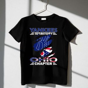 Ohio Chapter New York Yankees T-Shirt With Ohio Flag Design