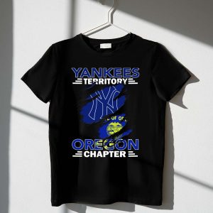 Yankees Territory Oregon Chapter Ny Logo T-Shirt With Oregon Flag Design