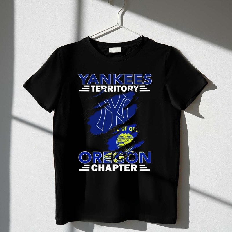 Yankees Territory Oregon Chapter NY Logo with Oregon Flag Elements T Shirt t shirt 1 1
