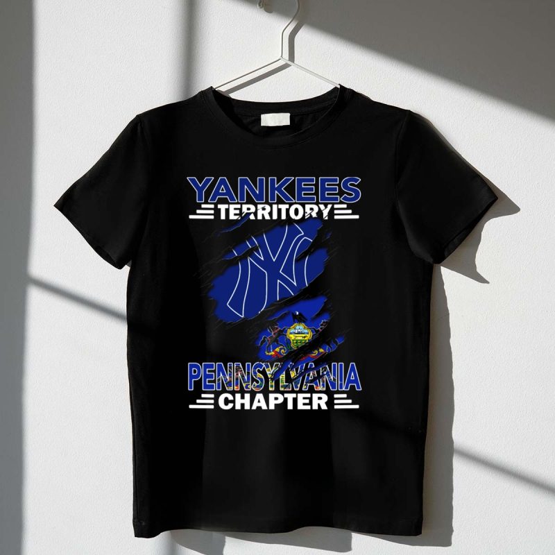 Yankees Territory Pennsylvania Chapter Yankees Logo and Pennsylvania Flag T Shirt t shirt 1 1