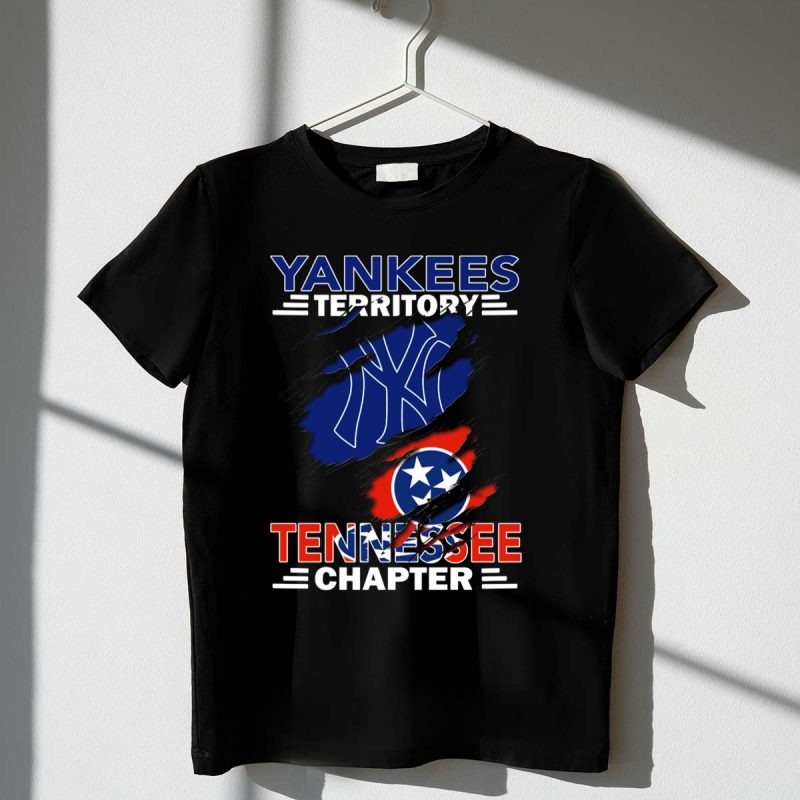 Yankees Territory Tennessee Chapter NY Logo and Tennessee Flag T Shirt t shirt 1 1