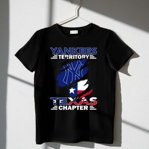 Texas Yankees Chapter T-Shirt With Yankees Logo & Texas Flag Design