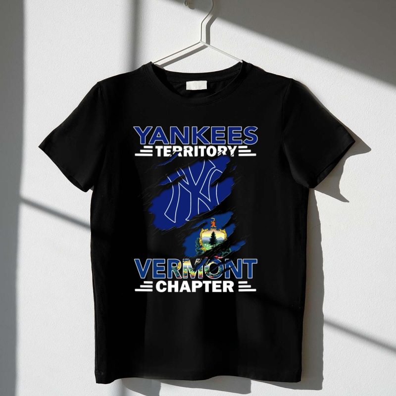 Yankees Territory Vermont Chapter Logo with New York Symbol and State Emblem T Shirt t shirt 1 1