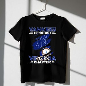 Yankees Territory Virginia Chapter T-Shirt With Yankees Logo & Flag Design