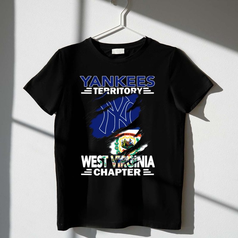 Yankees Territory West Virginia Chapter NY Logo and State Flag T Shirt t shirt 1 1