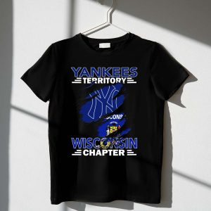Yankees Territory Wisconsin Chapter T-Shirt With Yankees Logo & Flag Design