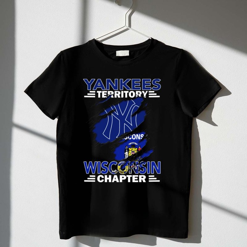 Yankees Territory Wisconsin Chapter Yankees Logo and Wisconsin Flag Elements T Shirt t shirt 1 1