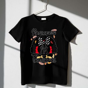 Thankful Minnie Thanksgiving Yankees T-Shirt For Holiday Cheer