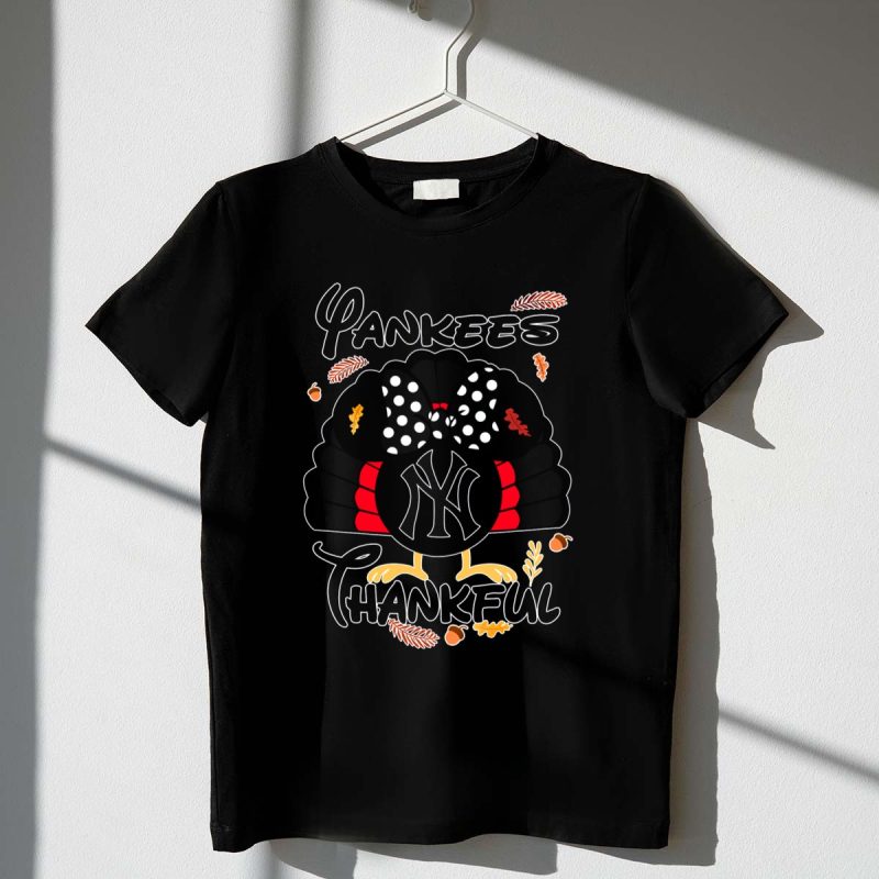Yankees Thankful Minnie Thanksgiving T Shirt t shirt 1 1