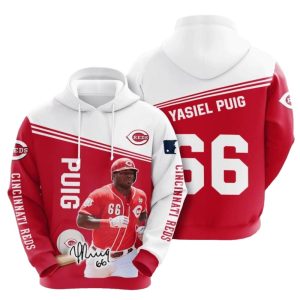 Yasiel Puig Cincinnati Reds Signature All Over Print Hoodie
