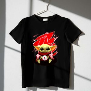 Yoda Baseball T-Shirt With Boston Red Sox Socks Design