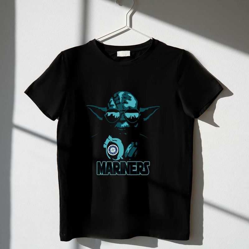 Yoda Mariners Fusion with Seattle Mariners Logo and Star Wars Themes T Shirt t shirt 1 1
