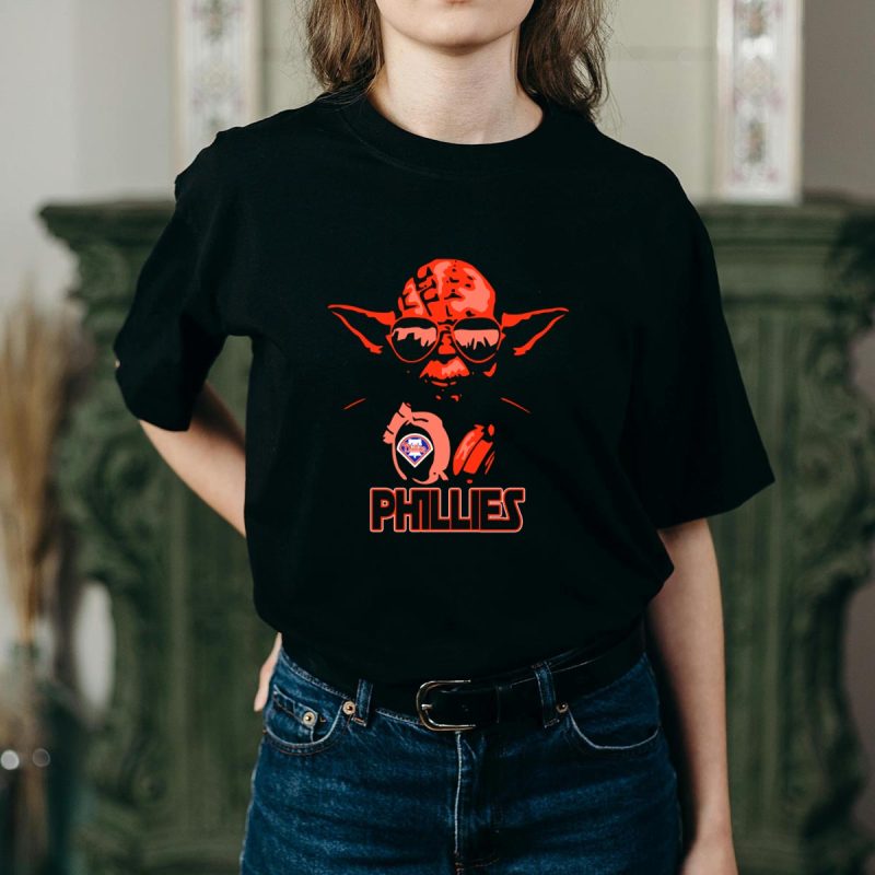 Yoda Phillies Fusion T-Shirt | Unique Star Wars Philadelphia Tee - Image 2